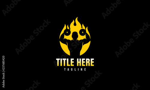 Fire fitness - spirit gym logo black background