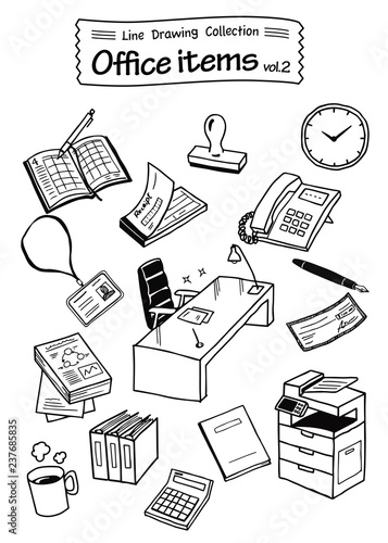 Office items 2 -Line Drawing Collection-