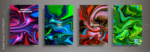 Modern design A4.Abstract marble texture of colored bright liquid paints.Splash neon acrylic paints.Used design presentations, print,flyer,business cards,invitations, calendars,sites, packaging,cover.