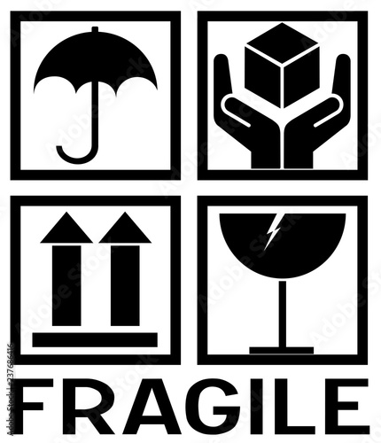 autocollant  unioversel fragile pour l'emballage