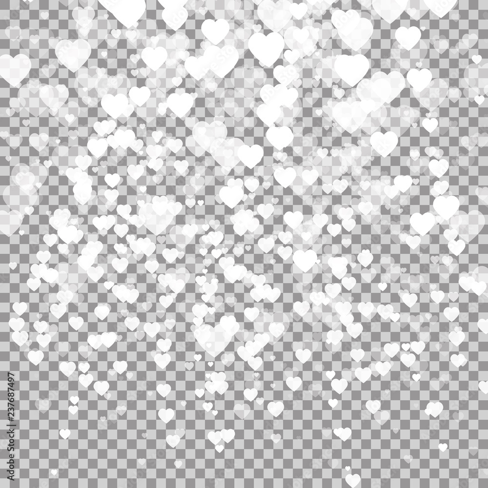 Valentines Day card with hearts vector isolated on dark background