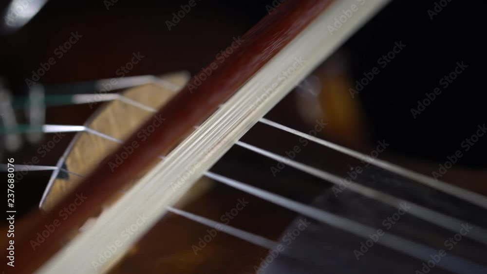 Playing the violin close up Playing the violin close up