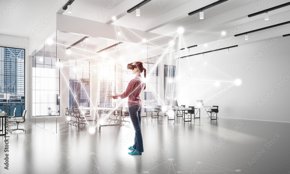 Fototapeta premium Most new entertainment and communication technologies in use. Mi