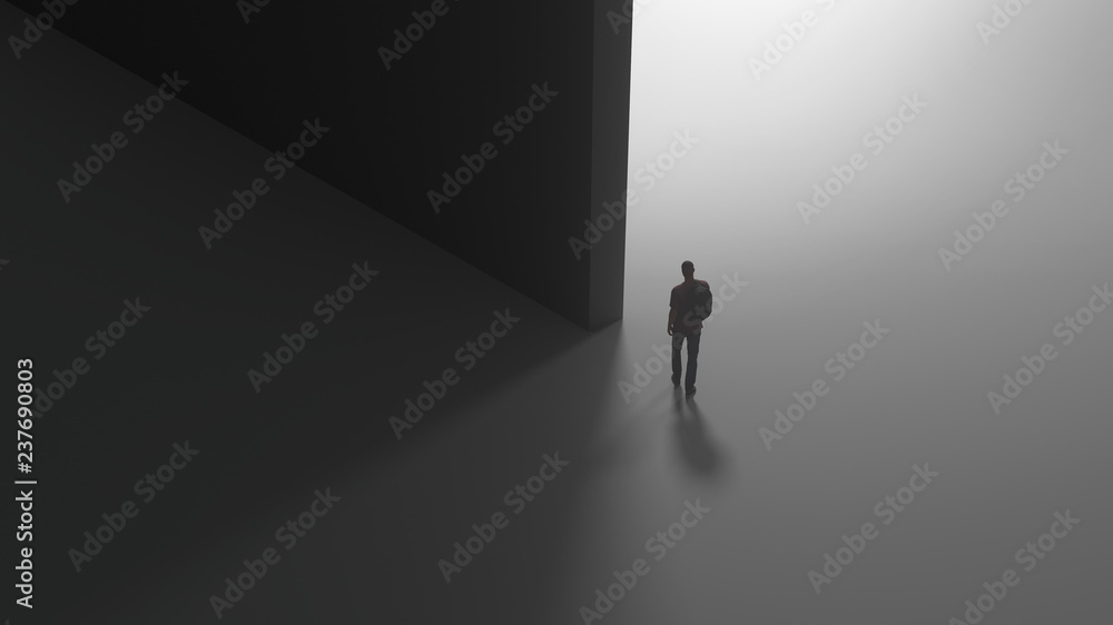 man on the edge of light and darkness man on the edge of light and darkness