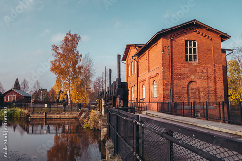 Old hydroelectric dam and its building in Forssa Finland © Vilhelm