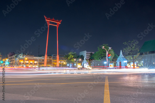 The Phram Giant Swing It is a beautiful place and a landmark of Bangkok Thailand. photo