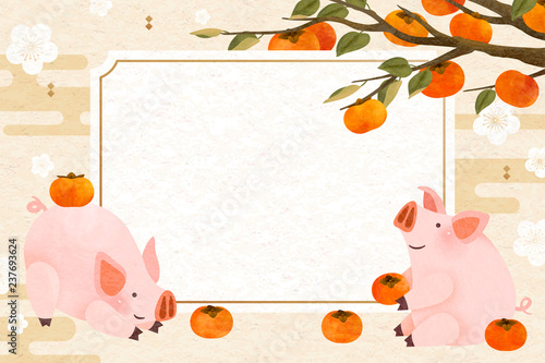 Lovely cute piggy with permission