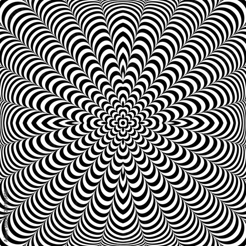 Op art pattern. Abstract graphic design.