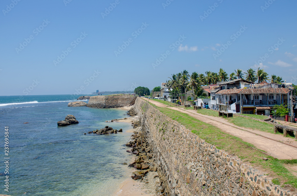 Galle fort in Sri Lanka a beautiful landscape the Indian Ocean
