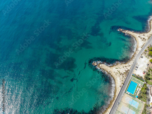 Beautiful see view from above taken in Alicante Spain, Spanish coastal area. © Duncan