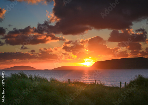 Sunset in Hell's Mouth beach near Abersoch, Wales, UK © Dafydd