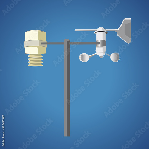 Weather station - simple element - vector illustration
