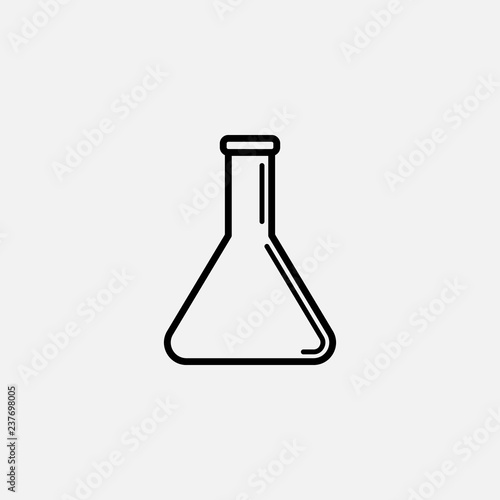Chemistry flask outline icon. icon. Test tube outline concept symbol design. Stock - Vector illustration can be used for web.