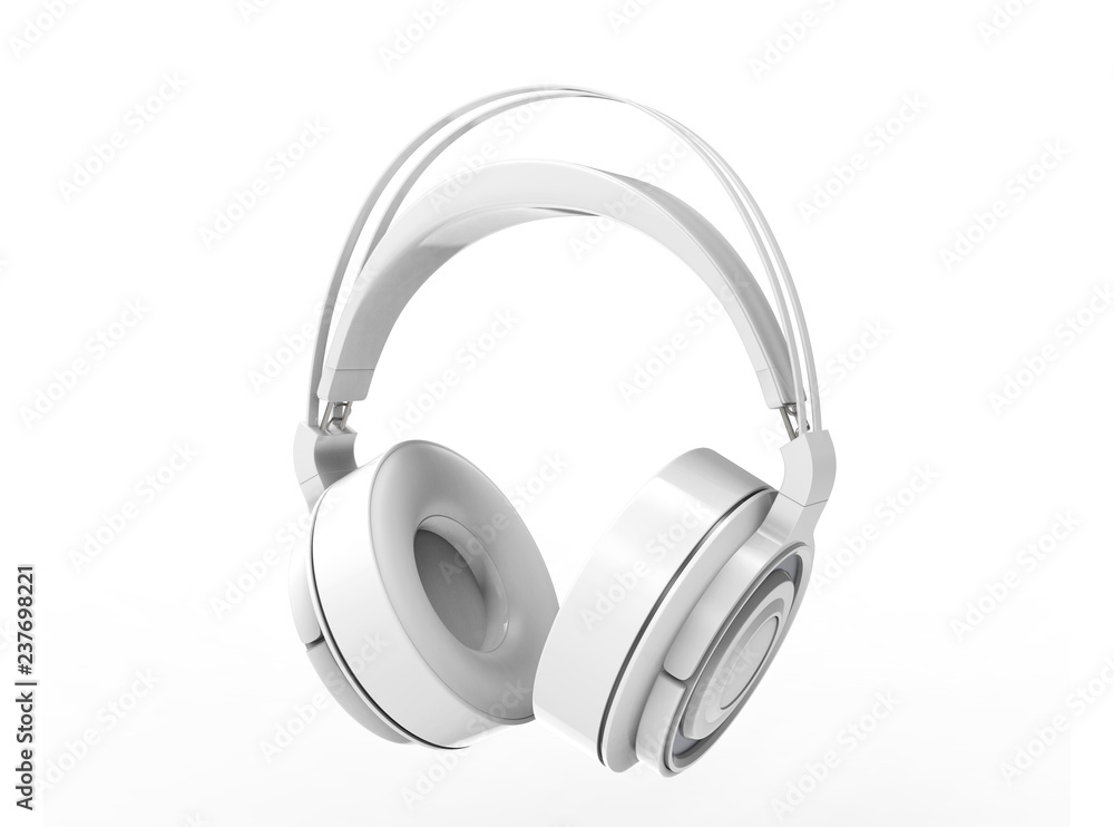 White headphone mockup White headphone mockup