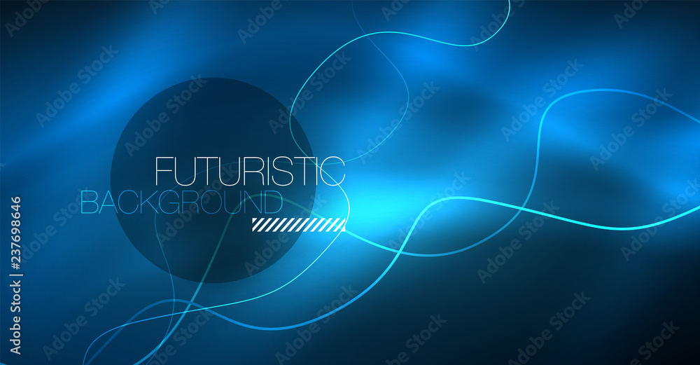 Glowing abstract wave on dark, shiny motion, Christmas and New Year magic space light. Techno abstract background Glowing abstract wave on dark, shiny motion, Christmas and New Year magic space light. Techno abstract background