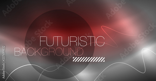 Neon lines wave background. Abstract composition