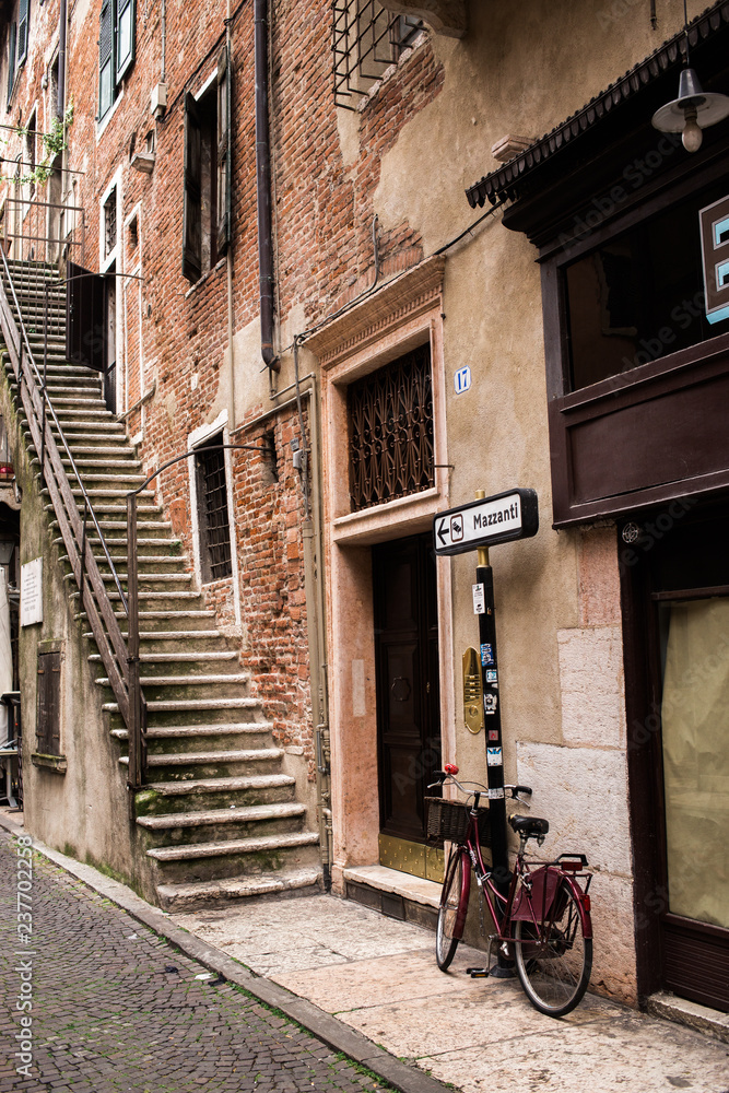 bicycle parking on italian street