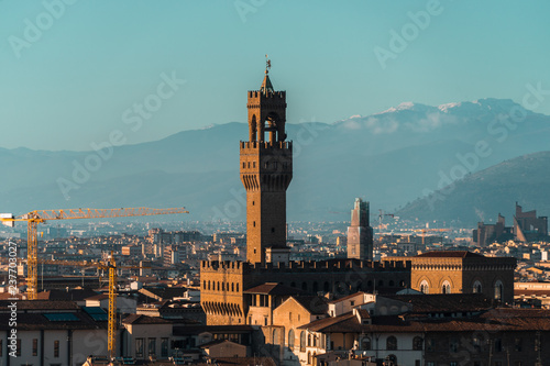 Obraz na płótnie Palazzo Vecchio in winter w salonie