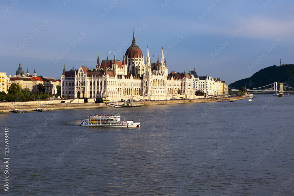 Hungarian Parliament Building in Budapest , Hungary
