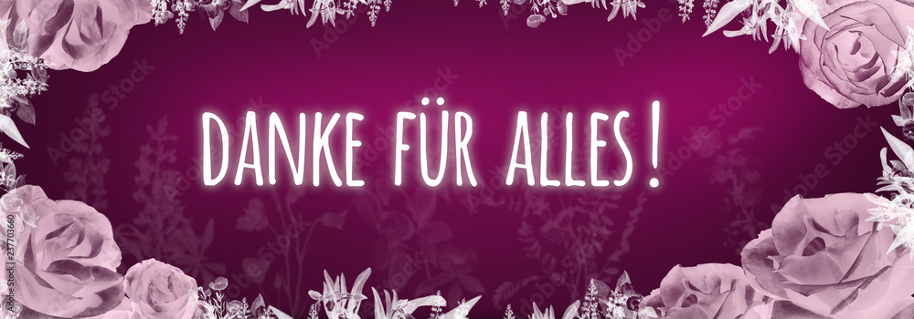 Danke Für Alles Auf Englisch stock.adobe.com