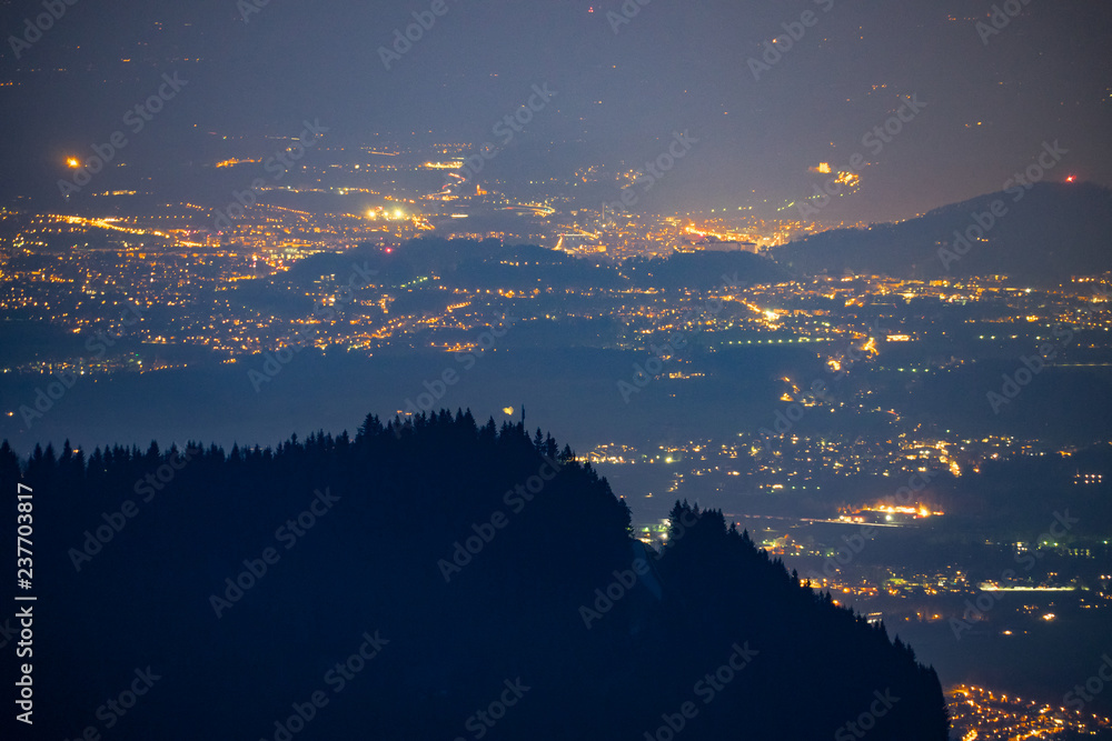 Salzburg by night - from Rossberg