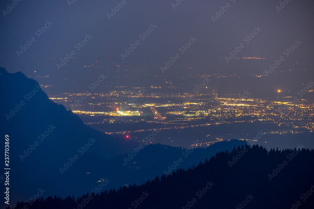 Salzburg by night - from Rossberg