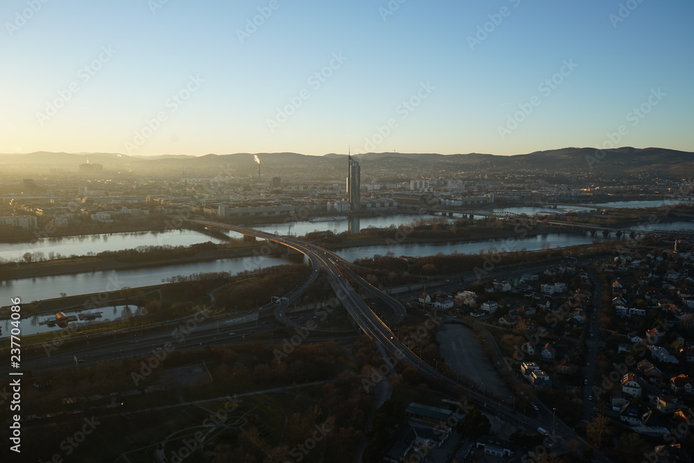City of Vienna by sunset