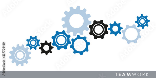 teamwork concept with gears cogs vector illustration EPS10