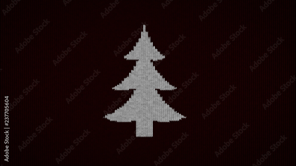 Obraz premium christmas tree pattern on a winter sweater