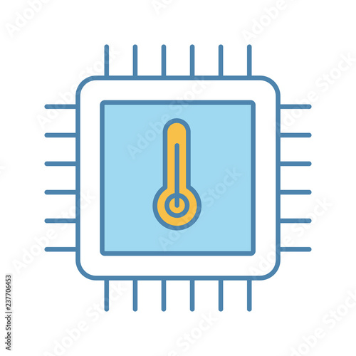 Processor temperature color icon