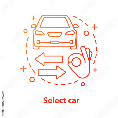 Select car concept icon