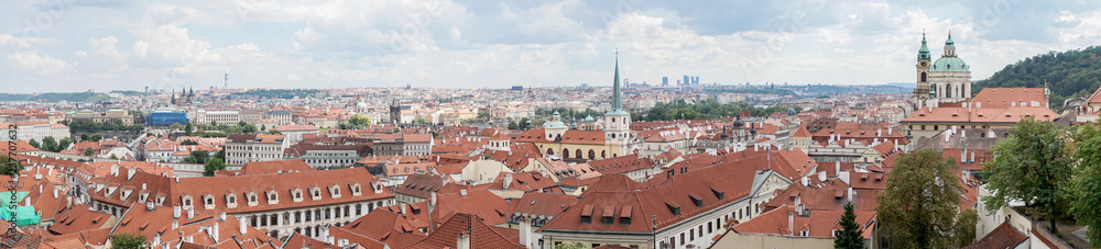 View from Prague Castle over the rooftops of the city 