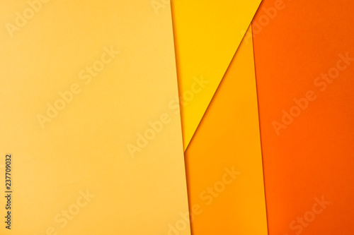 Background of shape and geometry. Colored background decorations with paper. Shades of yellow.