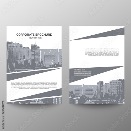 Annual report brochure flyer design template vector, Leaflet cover presentation abstract flat background, layout in A4 size