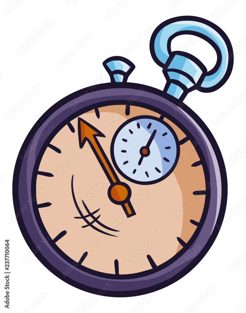 Funny and cool puple timer for referee - vector Funny and cool puple timer for referee - vector