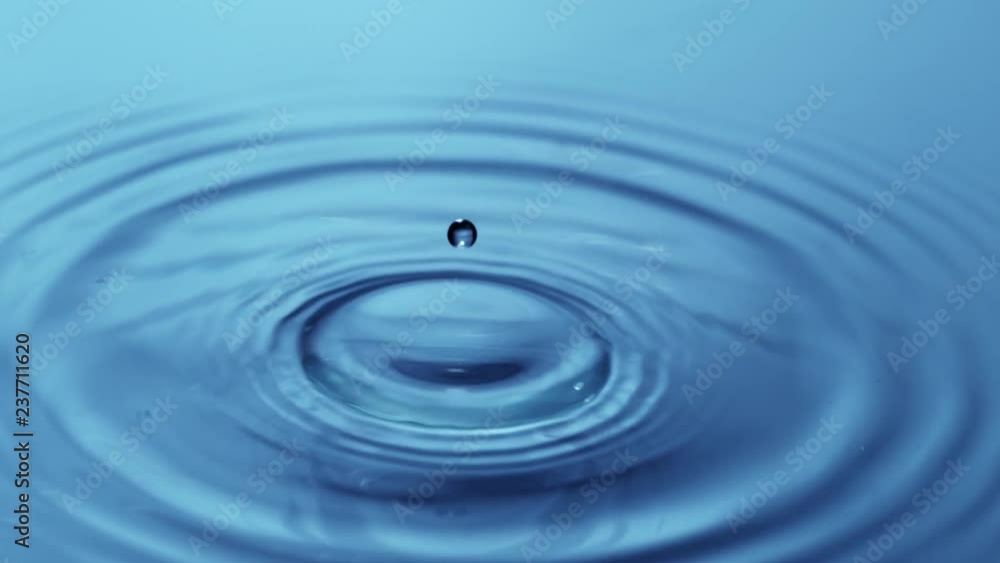 Super slow motion of splashing water drops, filmed on high speed cinema camera