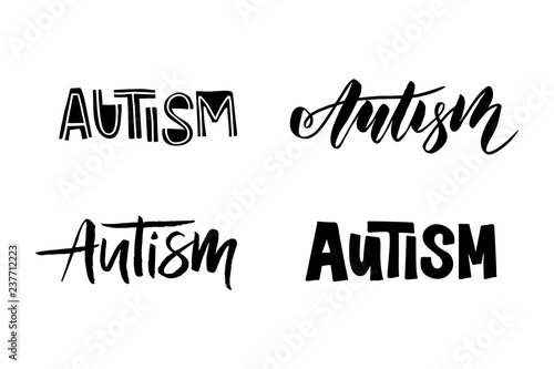 Autism hand drawn lettering