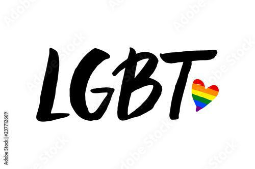 LGBT lettering typography