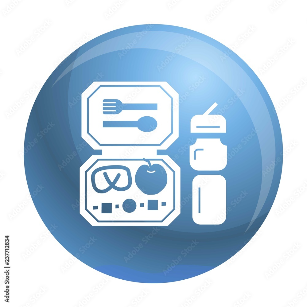 Fresh lunchbox icon. Simple illustration of fresh lunchbox vector icon for web design isolated on white background Fresh lunchbox icon. Simple illustration of fresh lunchbox vector icon for web design isolated on white background