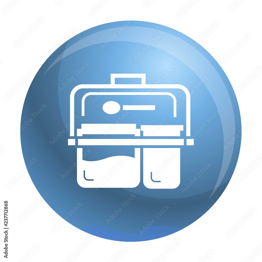 Meal lunch box icon. Simple illustration of meal lunch box vector icon for web design isolated on white background Meal lunch box icon. Simple illustration of meal lunch box vector icon for web design isolated on white background