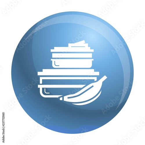 Fruit box lunch icon. Simple illustration of fruit box lunch vector icon for web design isolated on white background