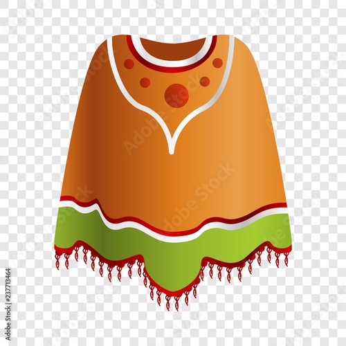 Mexican poncho icon. Cartoon of mexican poncho vector icon for web design  