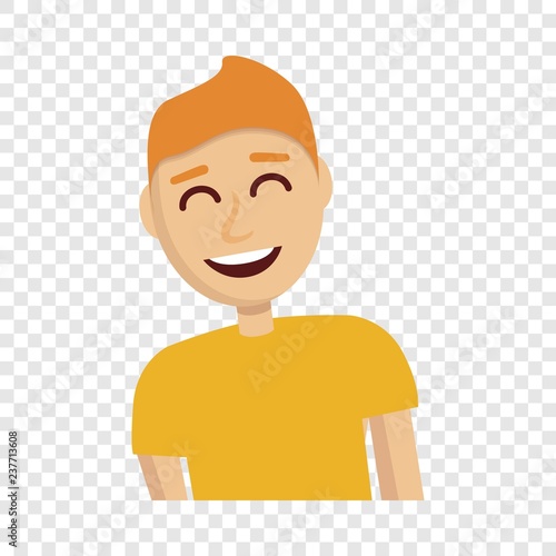 Boy laugh icon. Cartoon of boy laugh vector icon for web design  