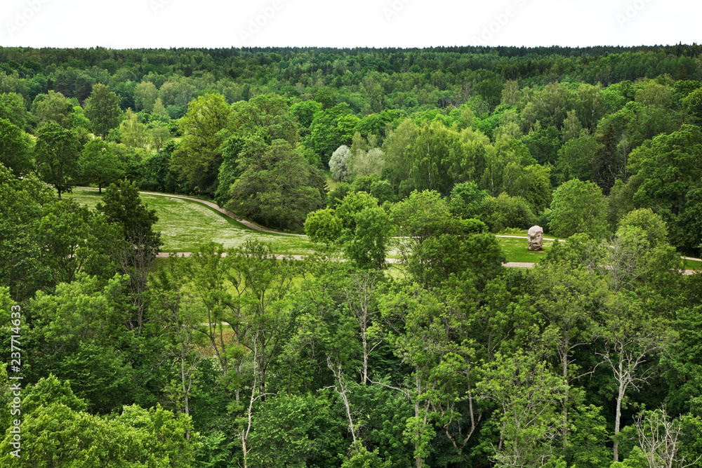 Landscape in Turaida near Sigulda. Latvia
