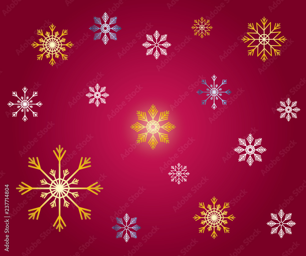 set of snowflakes set of snowflakes