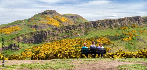 Arthur's Seat and Salisbury crags over Edinburgh