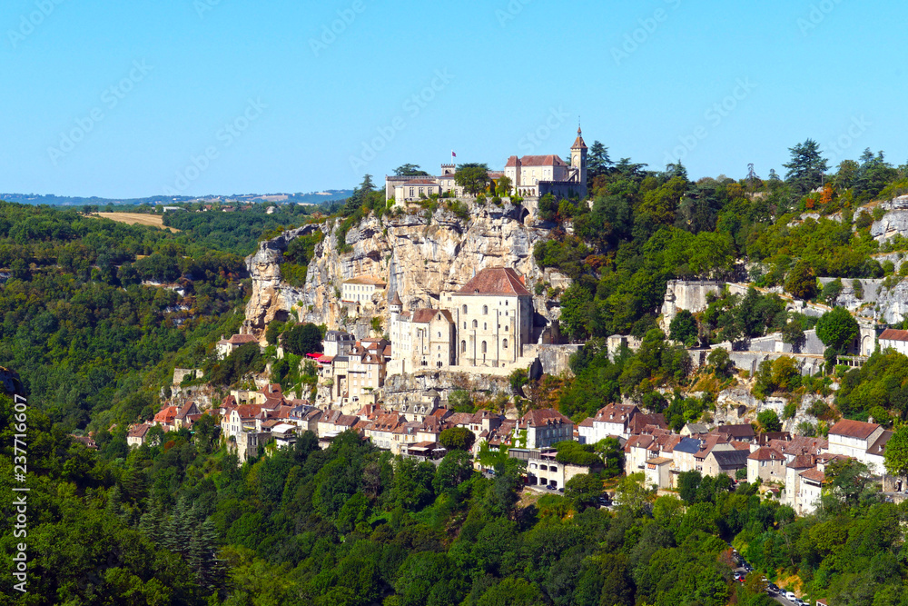 Rocamadour, Lot, France. General view of the village.
