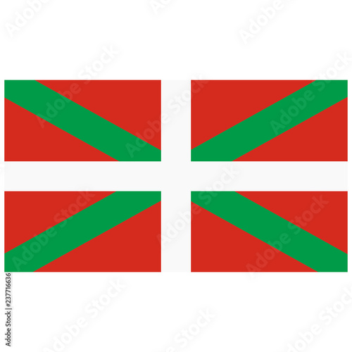 Basque Country flag, region of Spain. Spanish province flag.