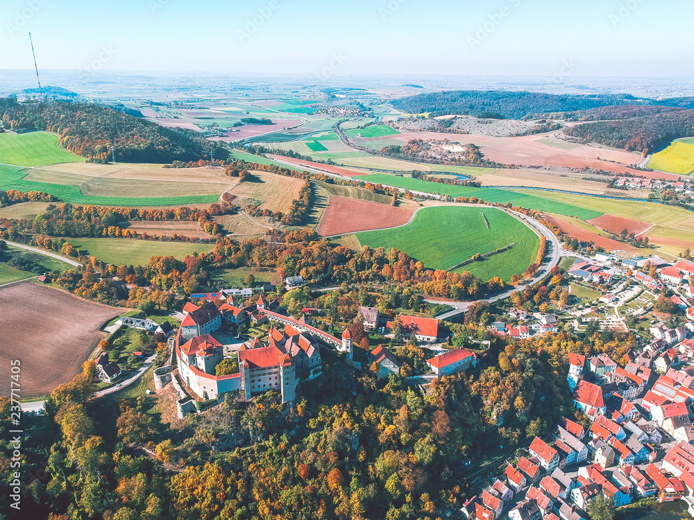 Aerial view of Harburg from above