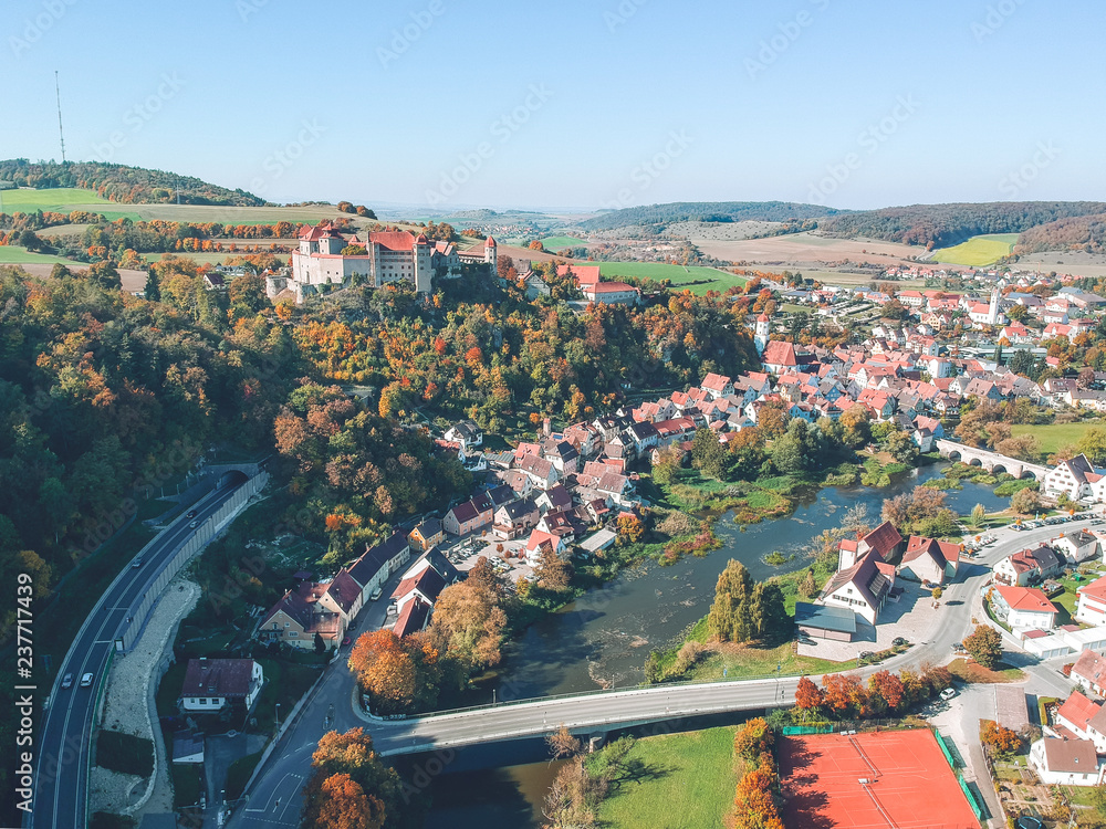 Aerial view of Harburg from above